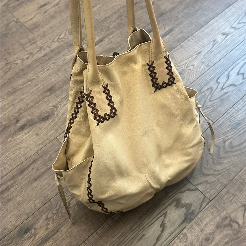 Large Vintage Sondra Roberts Leather Tote Hobo Bag TLC Project